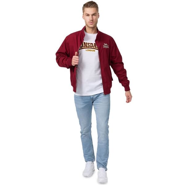 Lonsdale Classic-jacka - körsbärsröd