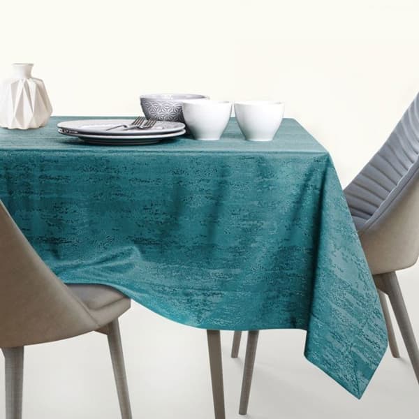 Bordduk - Vesta - Rektangulär 40x180 cm - Marin - Pressat mönster