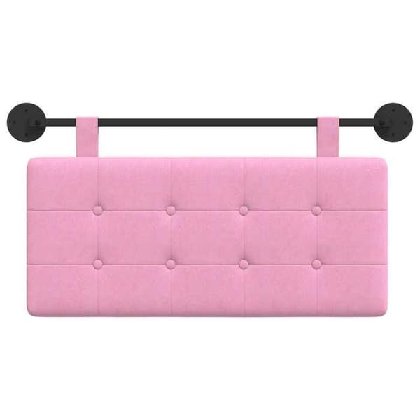 vidaXL Väggmonterad Sänggavel Rosa Tyg 42031875