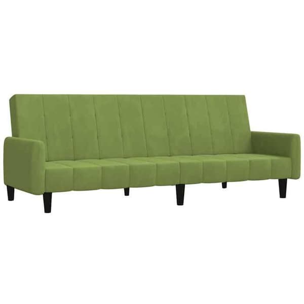 vidaXL 2-sits bäddsoffa ljusgrön sammet 375777