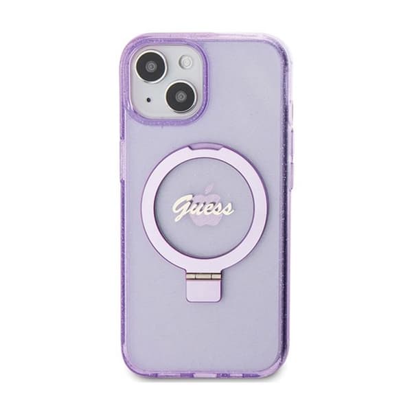 Mobilskal - Guess - iPhone 15 Plus - Lila - Glitter - MagSafe