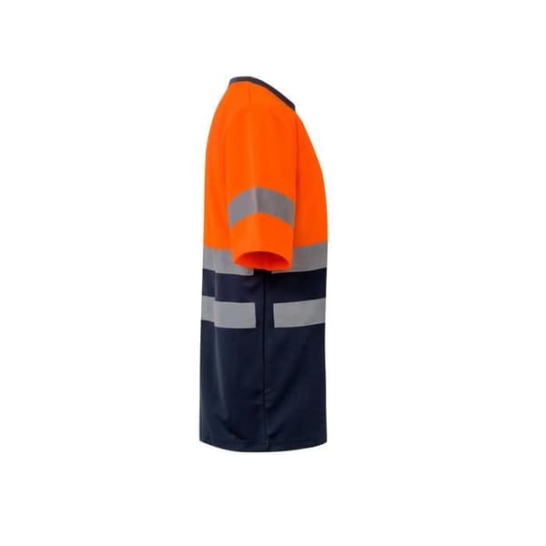 T-shirt teknik bicolor hög synlighet Velilla - fluo orange / marinblå