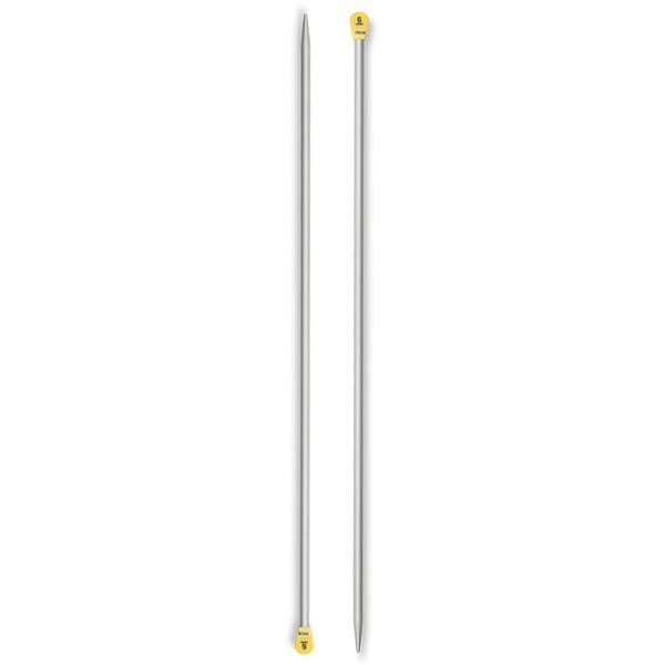 Stickor för stickning - PRYM - 6 mm - Aluminium - 30 cm - Grå