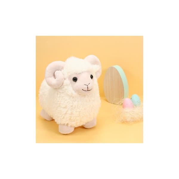 Peluche - Rolig krämfärgad vädur - 30 cm