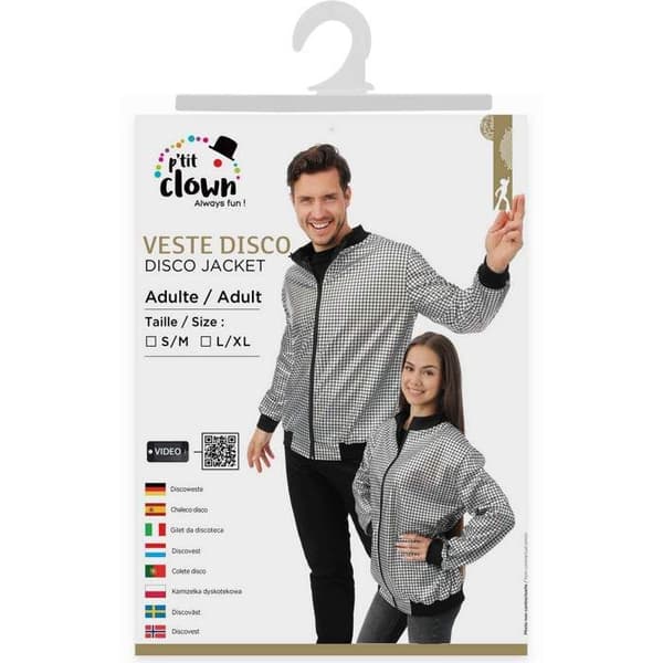 Discojacka - PTIT CLOWN - 24417 - Silver - L/XL - Vuxen