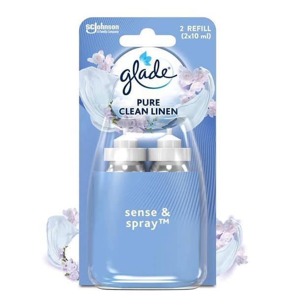Glade(R) Sense - Spray(TM) Refill Pure Clean Linen Duopack - Infunderad med eteriska oljor
