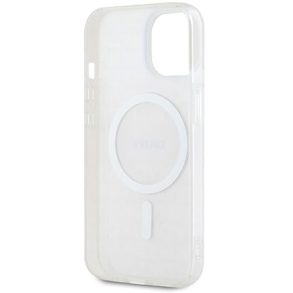 Coque iPhone 15 - DKNY - IML Mono & Stripe - MagSafe - Rosa - Mjuk