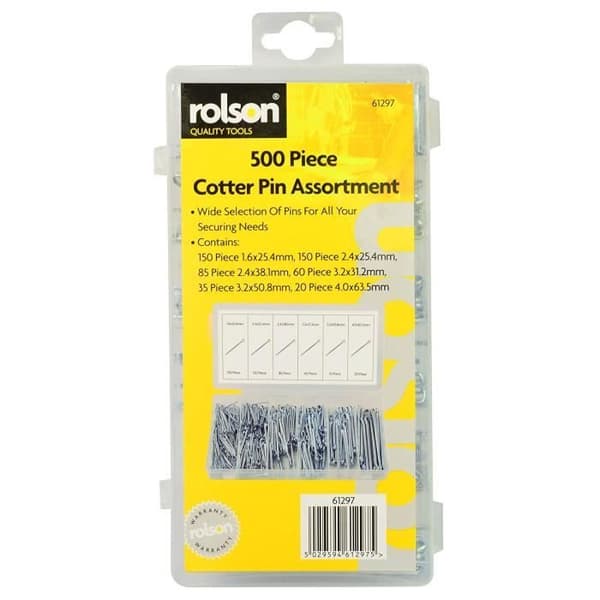Delade stift - Rolson - 61297 - 500 stift - Stål - Längd 25 mm