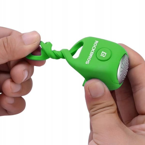Elektronisk cykelklocka med silikonhölje - grön