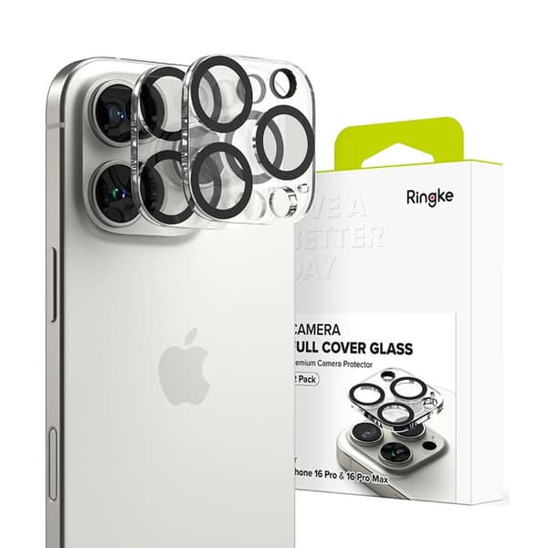 Kameraskydd för iPhone 16 Pro / iPhone 16 Pro Max (set 2) - Ringke kameraskyddsglas - Transparent