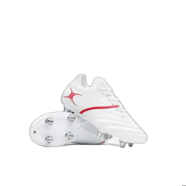 Rugbyskor Gilbert X20 6S AG - vit / röd