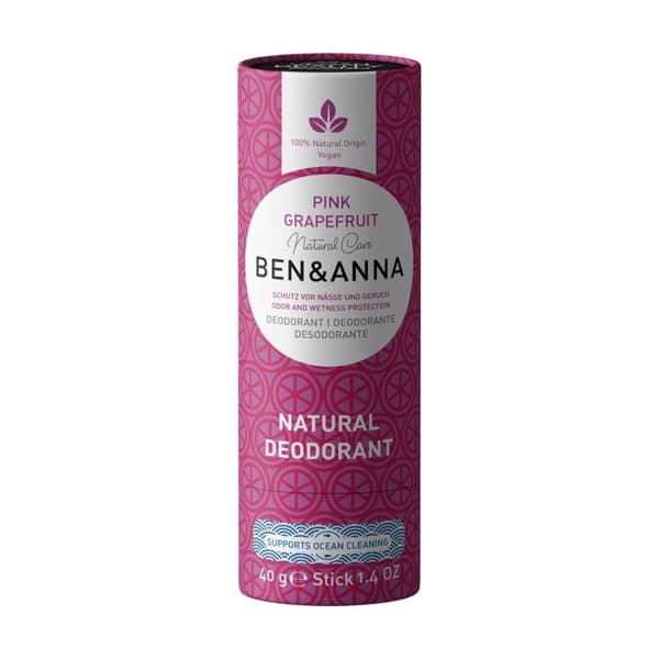 Krämdeodorant - Ben & Anna - Rosa Grapefrukt - Alkoholfri - 40g