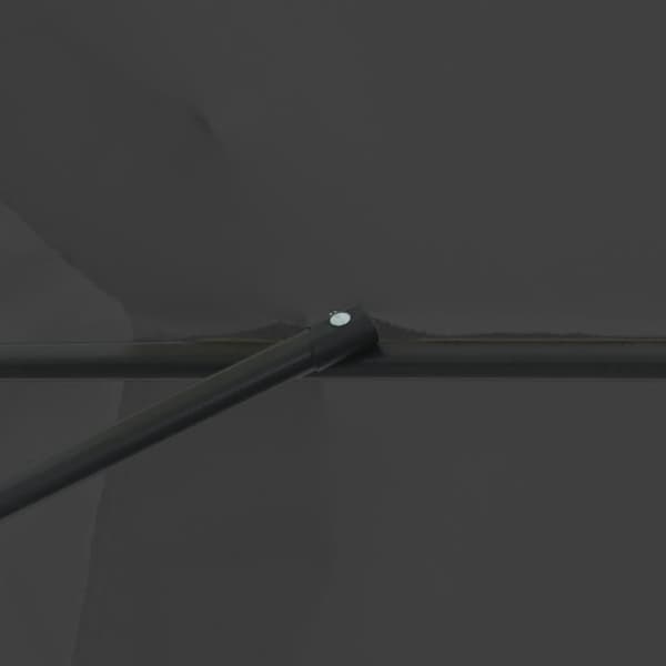 Trädgårdsparasol - Ø395 cm - Antracit - Offset-stolpe - Manuell