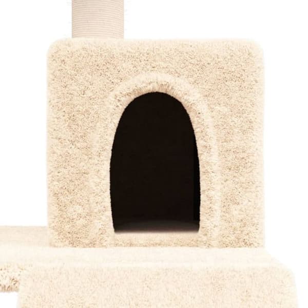 171663 vidaXL Sisal kattträd med skrapstolpar kräm 82 cm