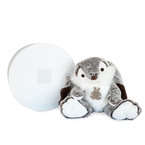Histoire d'Ours - Les Z'Animoos Rabbit Marius, Grå Storlek 30 cm