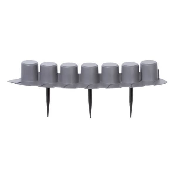 Plaststaket - PROSPERPLAST - 4,05 m - Grå - UV-beständig - 6 cm hög