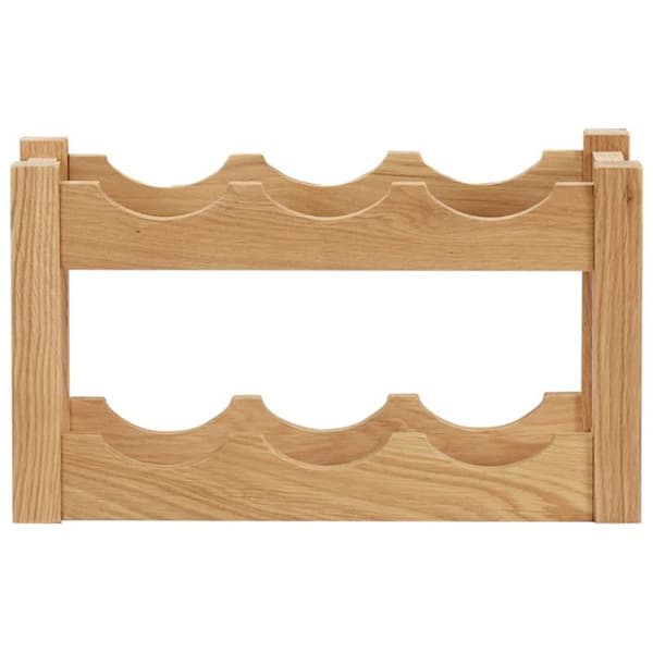 vidaXL Vinbox för 6 flaskor 37x21x21 cm Ek