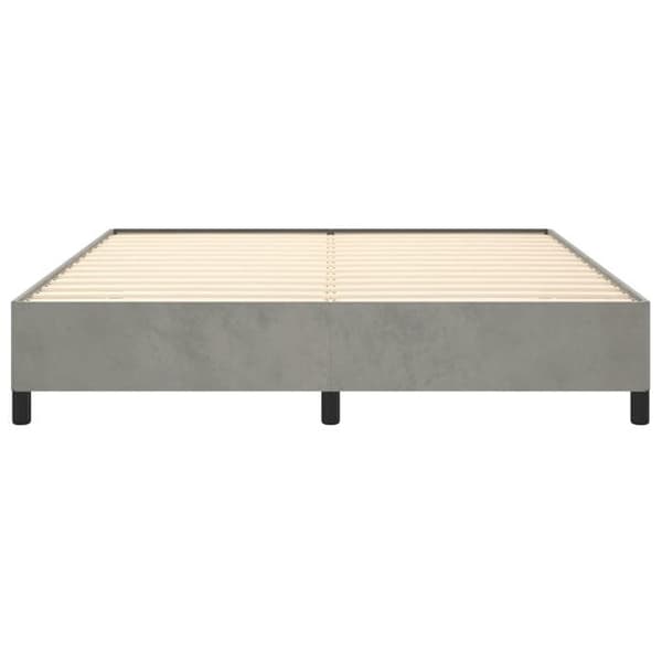 vidaXL Sängram utan madrass ljusgrå 160x200 cm sammet 347330