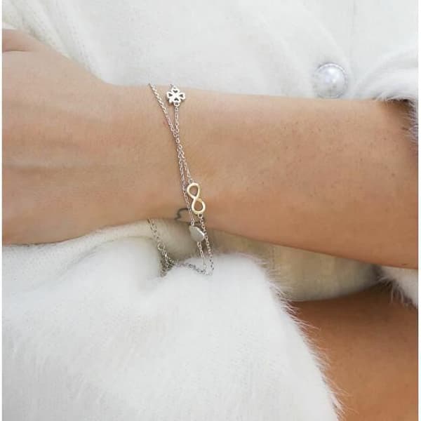 Armband - Beneto - Silver - Elegant - Dubbel