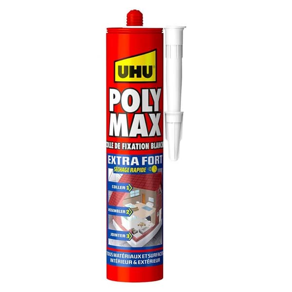 Lim - UHU - Poly Max - Kemisk fästning - Vattentålig - Elastisk och luktfri