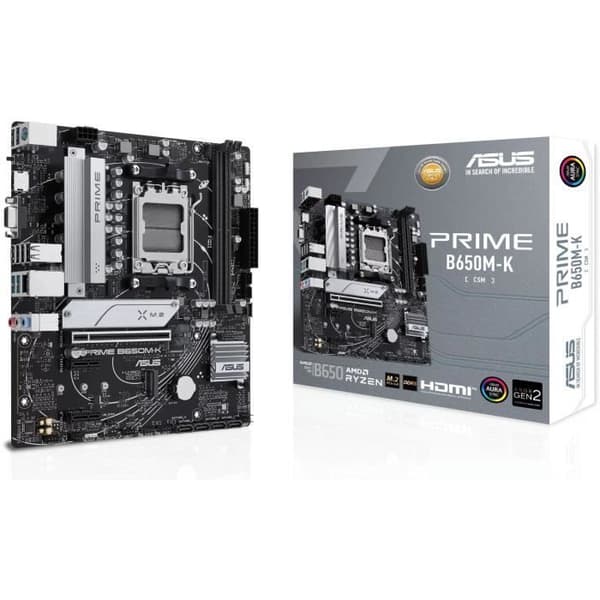 Moderkort - ASUS - PRIME B650M-K - AMD B650 - AM5 micro ATX-plats