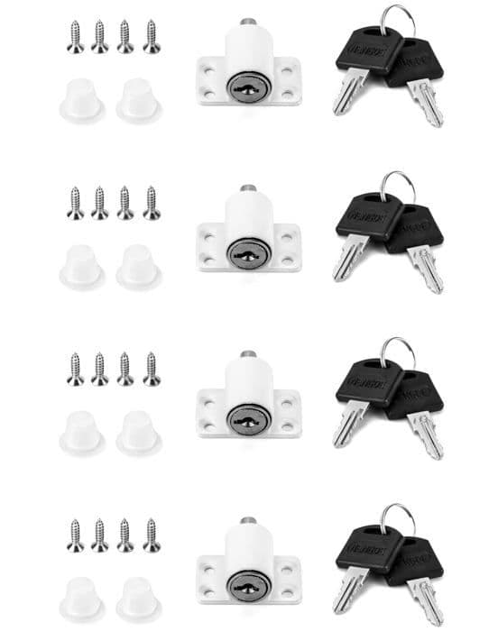 Fönsteraccessoar - QWORK - WD6210 - Säkerhetslås - Zinklegering - Lätt att installera