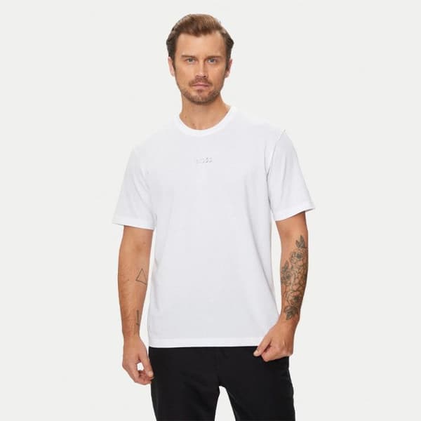 T-SHIRT TEE 10 BOSS I VIT BOMULL