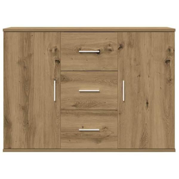 vidaXL Buffé ek konst 90x29,5x65 cm ingenjörsträ 855979