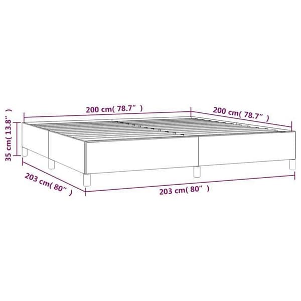 vidaXL Sängram utan madrass mörkgrön 200x200 cm sammet 347345