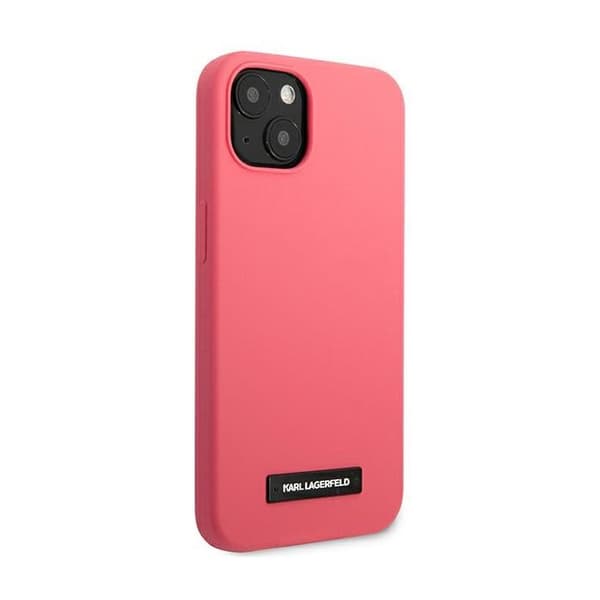 Fuchsia silikonfodral för iPhone 13 mini från Karl Lagerfeld