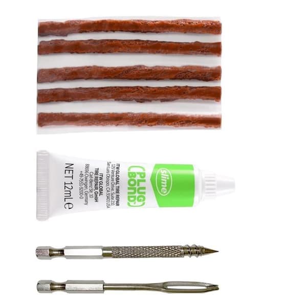 KIT FÖR REPARATION AV SLANGAR SLIME (5 MECHER + 2 BOR + PLUGGBAND)