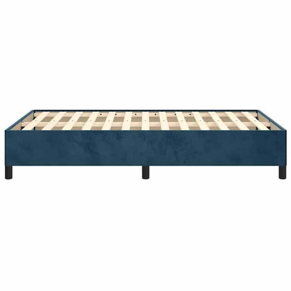 vidaXL Sängram utan madrass mörkblå 120x200 cm sammet 347316