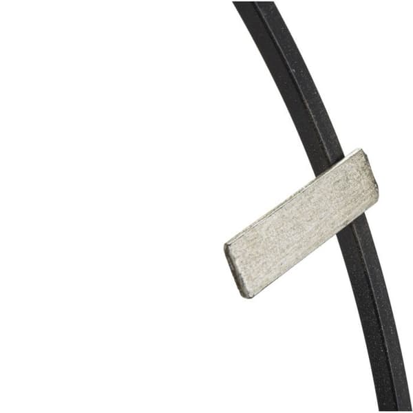 Väggklocka i silverfärgad metall cm 61x4,5x63