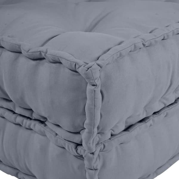 Puff - Modulär - Grå - 70x70x36 cm - 100% Bomull - Contemporary Design