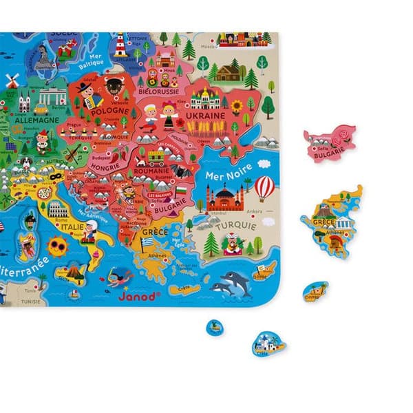 pussel karta europa magnetisk