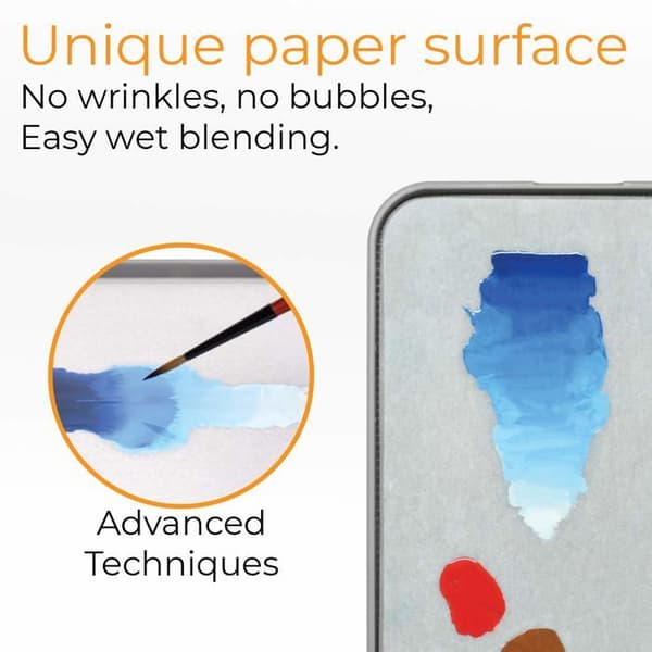 Redgrassgames 50 Hydration Paper Sheets Everlasting Wet Palette Paint Set - Målarstorlek