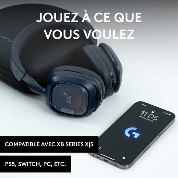 Gaming-headset - Trådlös - Logitech G - A30 - PS5, PS4, PC, MAC, Mobil - Mörkblå