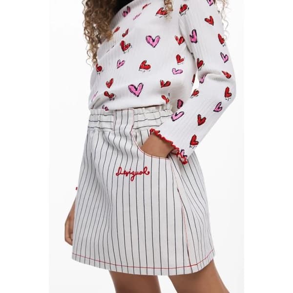 Mini kjol tjej Desigual Nadia - vit