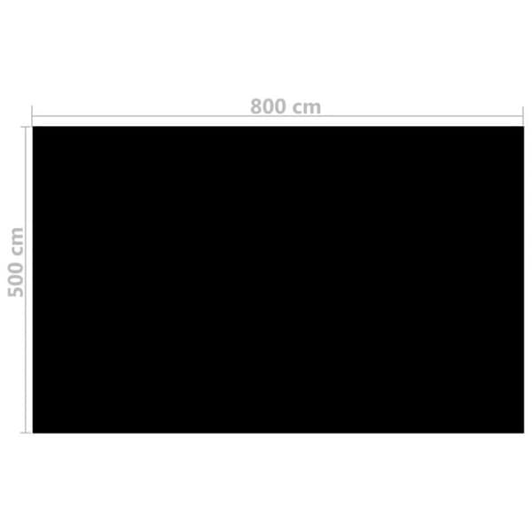 Pool cover - VIDAXL - Rectangular - 800x500 cm - Solar cover - Black