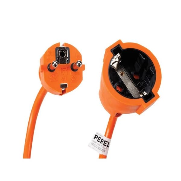 Förlängningssladd - Orange - 20 M - Barnsäkerhet - Utomhusbruk - El