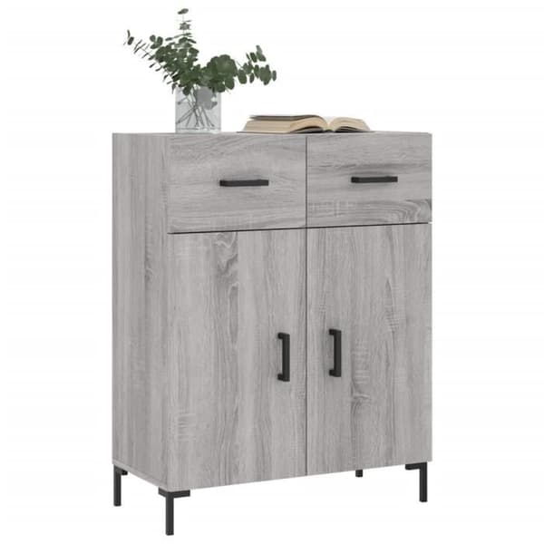 vidaXL Buffé sonoma grå 69,5x34x90 cm träfiber 827986