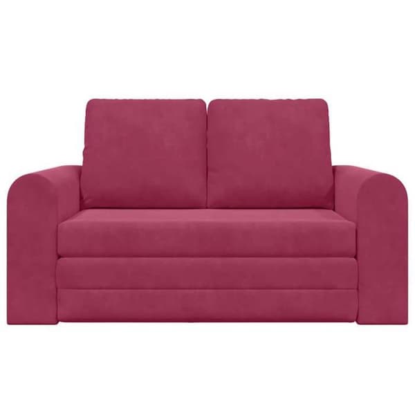 2-i-1 bäddsoffa bourgogne 148x71x83 cm i sammet