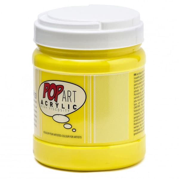 Akrylfärg - PÉBÉO - Primär Gul - 700 ml - Pop Art - Blandad