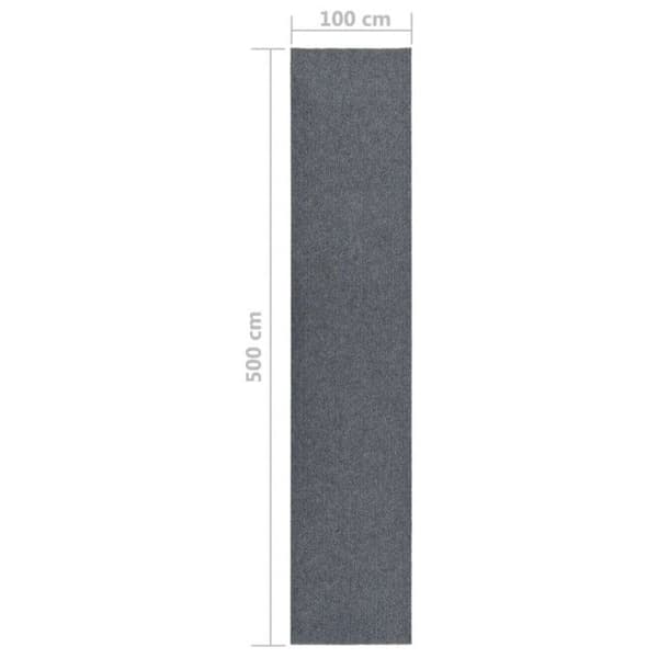 vidaXL Matta 100x500 cm Grå