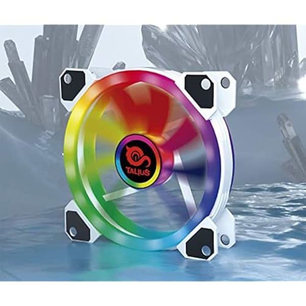 RGB-fläkt - Talius - Iris Spectrum - 12 cm - 36 cfm - Vit