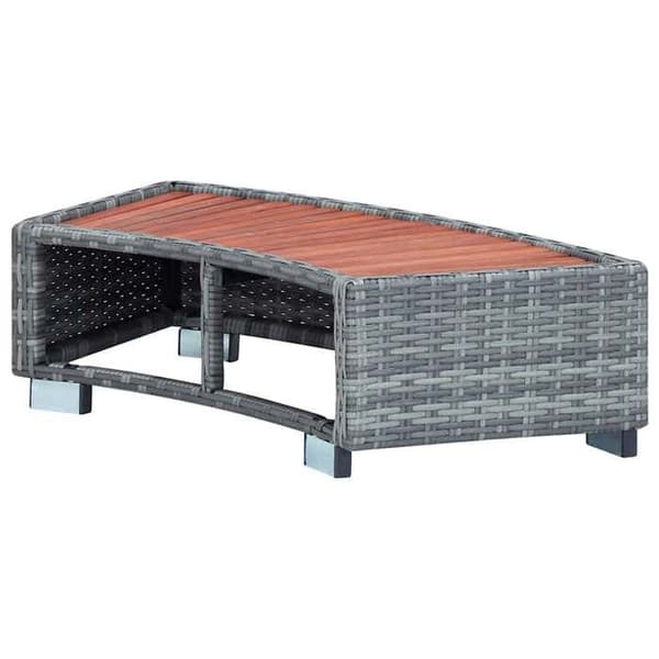 vidaXL Spa Step Grå Polyrotting 92 x 45 x 25 cm