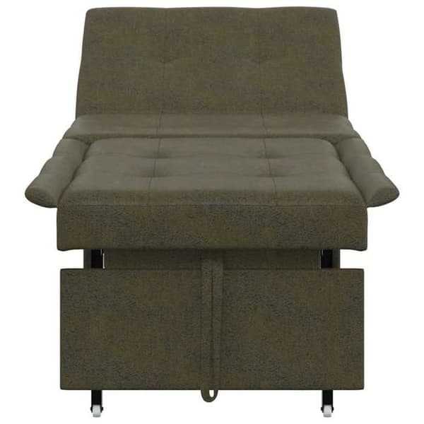 Mörkgrå bäddsoffa 67 x 194 x 38 cm Syntetmocka