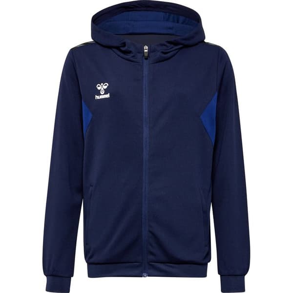 Huvtröja med dragkedja i polyester barn Hummel Authentic - blå