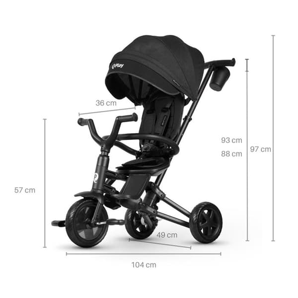 Trehjulig cykel Nova Niello Noir
