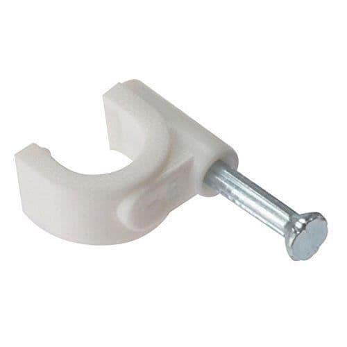 Bulk Hardware TM 200-pack 4 mm runda kabelklämmor Vit - BH02258